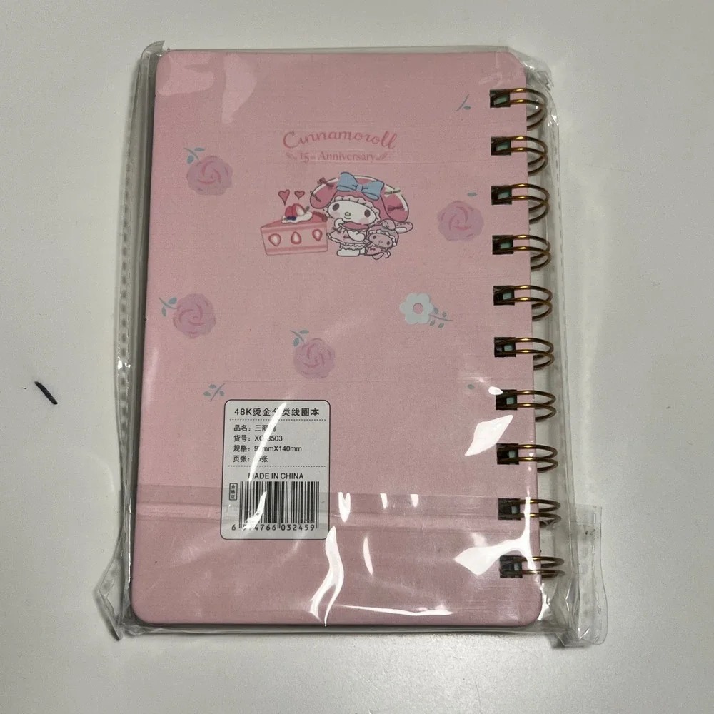 Sanrio 48K My Melody Spiral Notebook Pink Gold Foil Tabbed Journal XC-3503